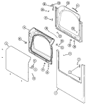 DOOR (LOWER) Diagram and Parts List for MHE15MNAZW  International Dryer