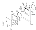 Part Location Diagram of 33001436 Whirlpool SWITCH, DOOR