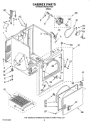 CABINET PARTS Diagram and Parts List for MGD5570TQ0  Maytag Dryer