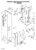FREEZER LINER AND AIR FLOW PARTS Diagram and Parts List for JS48SEFXDB00  Jenn-Air Refrigerator