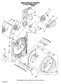 BULKHEAD PARTS, OPTIONAL PARTS (NOT INCLUDED) Diagram and Parts List for 3ZMED5705TW1  Maytag Dryer
