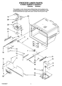 FREEZER LINER PARTS Diagram and Parts List for JFI2589AEP10  Jenn-Air Refrigerator