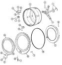 SPINNER ASSEMBLY & OUTER TUB COVER Diagram and Parts List for MAH14PDAAL  Maytag Washer