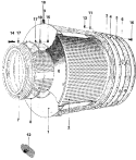 WASH DRUM AND TUB Diagram and Parts List for MFS25PNAVS  Maytag Washer