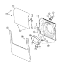 DOOR & FRONT PANEL Diagram and Parts List for MAH20PDAWW  Maytag Washer