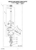 BRAKE AND DRIVE TUBE PARTS Diagram and Parts List for 7MNTE1000TT0  Amana Washer