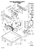 TOP AND CONSOLE PARTS Diagram and Parts List for MDG22PDBWW0  Maytag Dryer