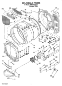 BULKHEAD PARTS Diagram and Parts List for 7MMGD0100TQ1  Maytag Dryer