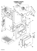 CABINET PARTS Diagram and Parts List for MED5840TW1  Maytag Dryer