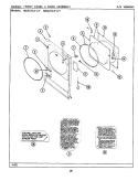 FRONT PANEL & DOOR ASSEMBLY Diagram and Parts List for MDE27CSACW  Maytag Dryer
