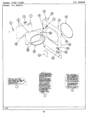 FRONT PANEL Diagram and Parts List for MDE26PCAEW  Maytag Dryer