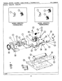 MOTOR, BLOWER, BASE FRAME & THERMOSTATS Diagram and Parts List for MDE27PCACW  Maytag Dryer