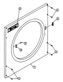 CABINET - UPPER FRONT PANEL Diagram and Parts List for MDG32PC3AL  Maytag Dryer