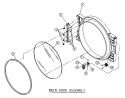 MAIN DOOR ASSEMBLY Diagram and Parts List for DGS30PC1  Maytag Dryer