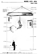 REAR VIEW Diagram and Parts List for A15CA  Maytag Washer