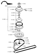CLUTCH, BRAKE & BELTS Diagram and Parts List for A17CA  Maytag Washer