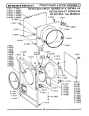 FRONT PANEL & DOOR ASSY (SERIES 04) Diagram and Parts List for DE18CM  Maytag Dryer