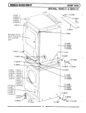 FRONT VIEW Diagram and Parts List for DG21CM  Maytag Dryer