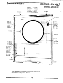 FRONT PANEL - REAR VIEW Diagram and Parts List for DE21CT  Maytag Dryer