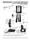 GAS VALVE, BURNER & COMBUSTION CONE Diagram and Parts List for DG21CM  Maytag Dryer