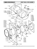 FRONT PANEL \ DOOR Diagram and Parts List for DE21CT  Maytag Dryer