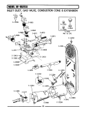 INLET DUCT, GAS VALVE & COMBUSTION CONE Diagram and Parts List for DG25CS  Maytag Dryer
