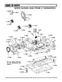 MOTOR, BLOWER, BASE FRAME & THERMOSTATS Diagram and Parts List for DE25CS  Maytag Dryer
