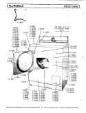 FRONT VIEW Diagram and Parts List for DG91  Maytag Dryer