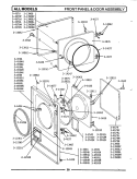 FRONT PANEL & DOOR ASSEMBLY Diagram and Parts List for DG91  Maytag Dryer