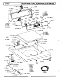 CONTROL PANEL, TOP COVER & LID SWITCH Diagram and Parts List for A23CSW  Maytag Washer