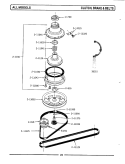 CLUTCH, BRAKE & BELTS Diagram and Parts List for A23CSW  Maytag Washer