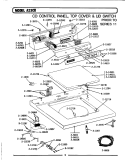 CD CONTROL PANEL, TOP COVER & LID SWITCH Diagram and Parts List for A23CDW  Maytag Washer