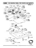 CD CONTROL PANEL, TOP COVER & LID SWITCH Diagram and Parts List for A23CDW  Maytag Washer