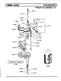 TRANSMISSION Diagram and Parts List for A23CDW  Maytag Washer