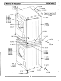 FRONT VIEW Diagram and Parts List for DE22CT  Maytag Dryer