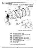 DOOR, TUMBLER, TUMBLER FRONT & BACK Diagram and Parts List for DE22CT  Maytag Dryer