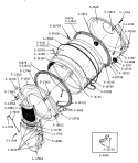 LINT SCREEN, TUMBLER (FRONT & BACK) Diagram and Parts List for DE23CD  Maytag Dryer