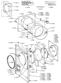 FRONT PANEL & DOOR ASSEMBLY Diagram and Parts List for DE23CD  Maytag Dryer