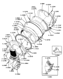 LINT SCREEN, TUMBLER (FRONT & BACK) Diagram and Parts List for DE19CD  Maytag Dryer