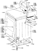FRONT VIEW Diagram and Parts List for DE24CT  Maytag Dryer