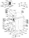 REAR VIEW Diagram and Parts List for DE24CT  Maytag Dryer