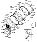 LINT SCREEN, TUMBLER (FRONT & BACK) Diagram and Parts List for DE24CT  Maytag Dryer