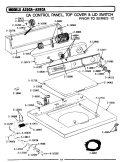 CONTROL PANEL, TOP CVR & LID SWTCH 00 Diagram and Parts List for A25CAE  Maytag Washer