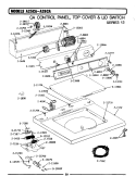 CONTROL PANEL, TOP CVR & LID SWTCH 12 Diagram and Parts List for A25CAE  Maytag Washer