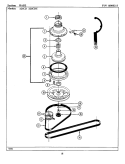 CLUTCH, BRAKE & BELTS Diagram and Parts List for A26CDC  Maytag Washer