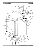 FRONT VIEW Diagram and Parts List for LDG26CS  Maytag Dryer