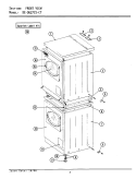 FRONT VIEW Diagram and Parts List for DE27CT  Maytag Dryer