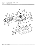 MOTOR, BLOWER & BASE FRAME Diagram and Parts List for DE27CT  Maytag Dryer