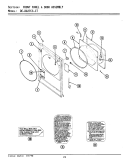 FRONT PANEL & DOOR ASSEMBLY Diagram and Parts List for DE27CT  Maytag Dryer