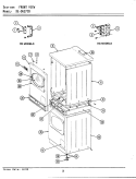 FRONT VIEW Diagram and Parts List for GDG27CD  Maytag Dryer